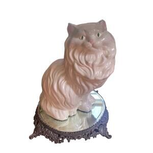 -SOLD- Classic MCM White Persian Cat Porcelain Statue